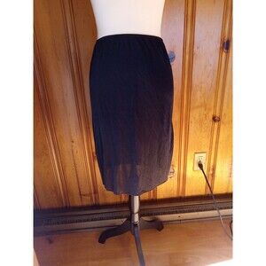 NWT Vtg Black Vassarette Half Slip Size Small 22" Long Splits